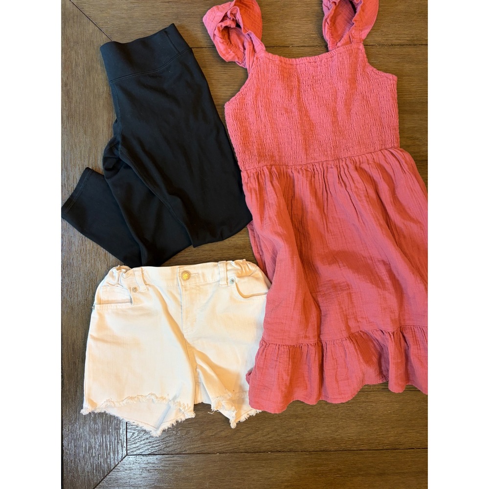Cat & Jack All in Motion Clothing Lot Kids Size L 10/12 Dress Shorts Leggings